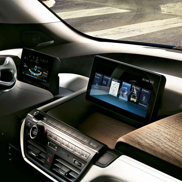 BMW i3, iç tasarım BMW i3 I01, iç tasarım Kontrol Ekranı