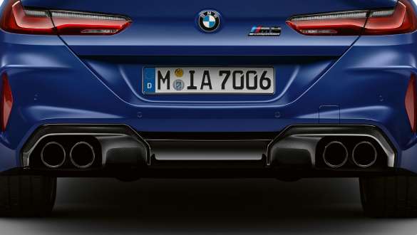M Sport egzoz sistemi. M Sport egzoz sistemine sahip BMW M8 Competition Coupé.