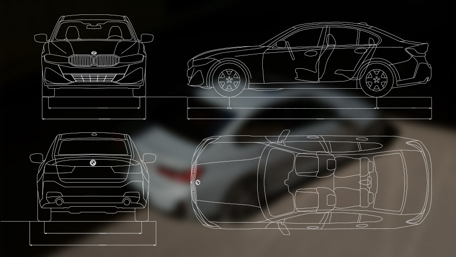BMW 3 Serisi Sedan LCI G20, teknik veri şeması BMW 3 Serisi Sedan LCI G20, teknik veri şeması