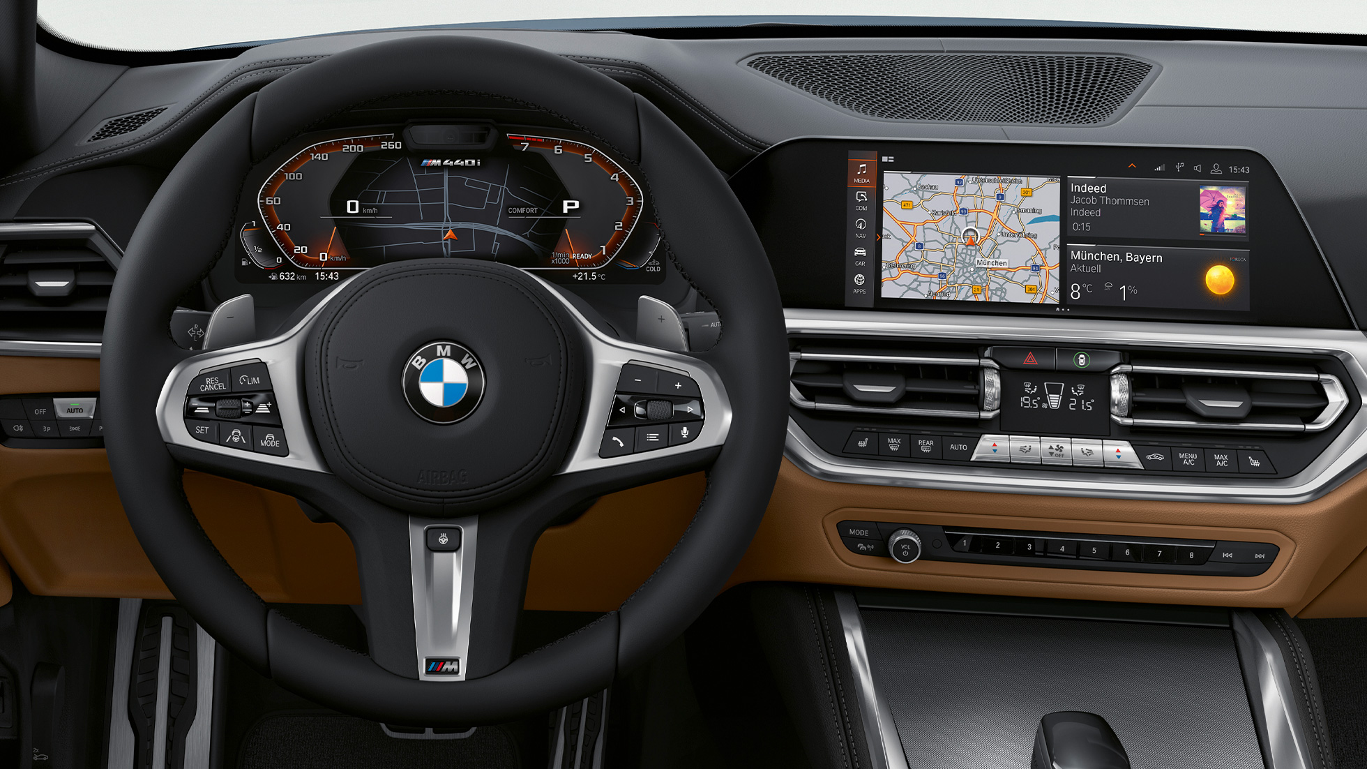 Direksiyon ve sesli asistan BMW 4 Serisi Coupé G22 BMW 4 Serisi Coupé G22 iç tasarım, direksiyon ve sesli asistan