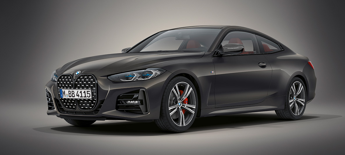 BMW Individual Metalik Gri/Dravite BMW 4 Serisi Coupé G22 BMW 4 Serisi Coupé Individual Metalik Gri/Dravite G22 önden görünüm
