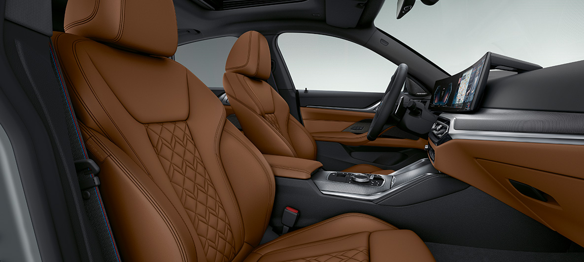 “Merino” Tartufo BMW Individual deri döşeme, Yeni BMW 4 Serisi Gran Coupé G26, iç tasarım “Merino” Tartufo BMW Individual deri döşeme, Yeni BMW 4 Serisi Gran Coupé G26, iç tasarım
