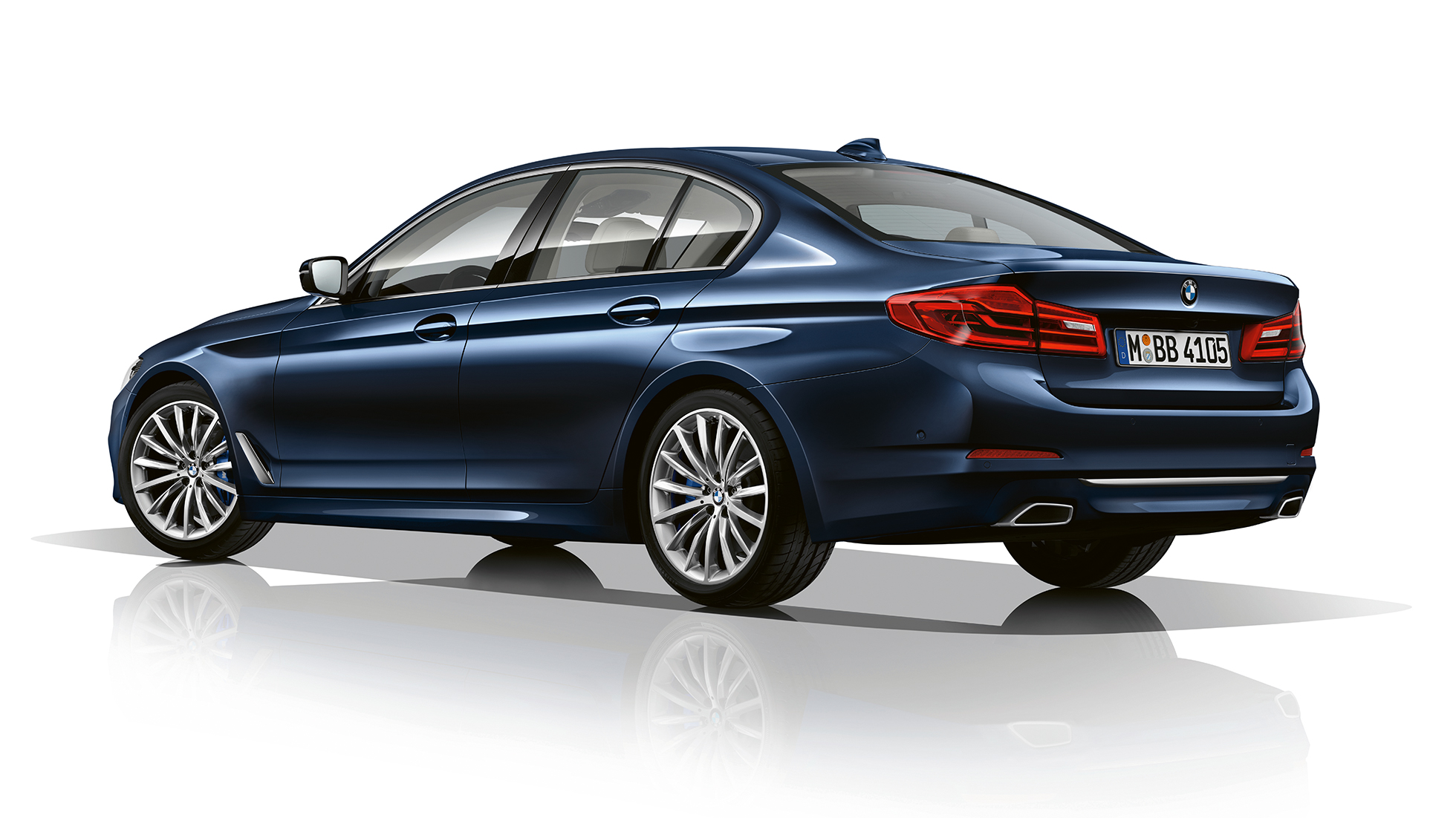 Luxury Line arkadan görünüm BMW 5 Serisi Sedan Luxury Line BMW 5 Serisi Sedan 540d Sedan G30 Metalik Mavi/Imperial, arkadan görünüm