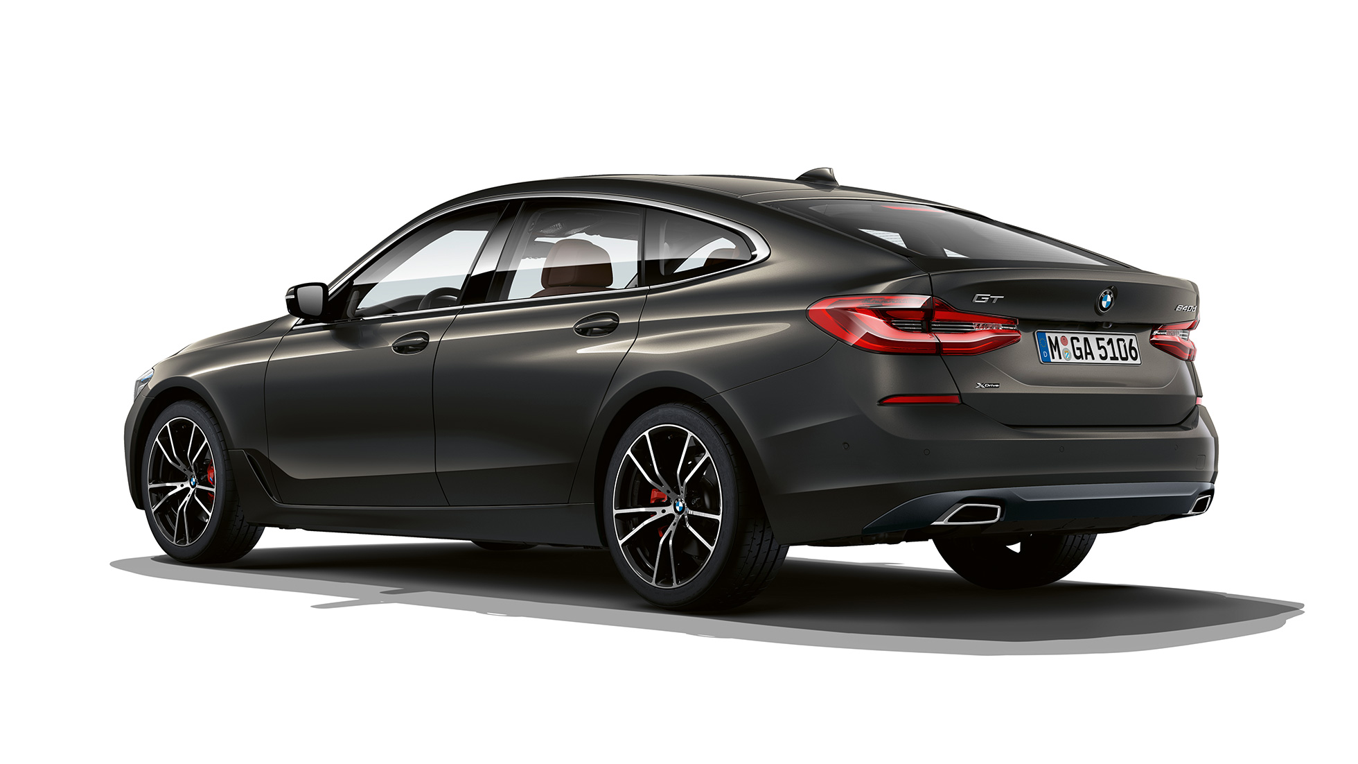 Arka BMW 6 Serisi Gran Turismo Luxury Line G32 BMW 6 Serisi Gran Turismo G32 640d xDrive Luxury Line Metalik Gri/Dravit arkadan görünüm