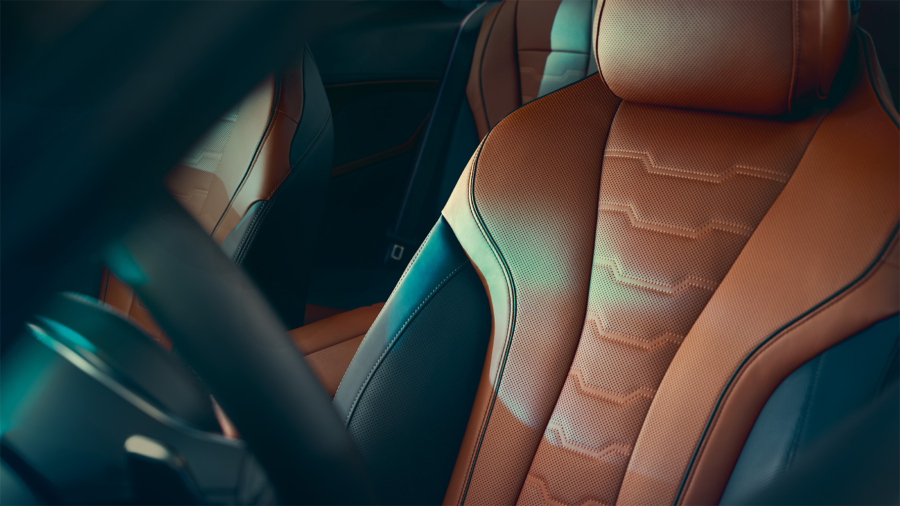 Yeni BMW 8 Serisi Coupé çok işlevli koltuk Yeni BMW 8 Serisi Coupé çok işlevli Merino deri koltuğun yakından plandan çekilmiş görüntüsü.