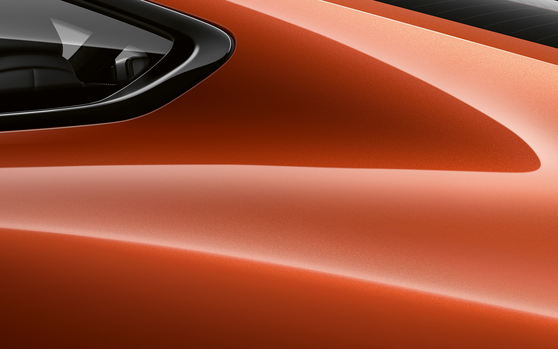 Yeni BMW 8 Serisi Coupé, C sütununun yakın plandan görünümü Metalik Turuncu / Sunset Yeni BMW 8 Serisi Coupé'nin C sütununun yakın plandan çekilmiş görüntüsü.
