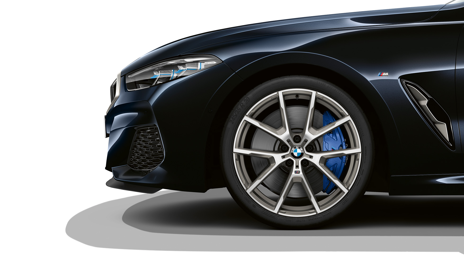 19 inç, Çift kollu, stil 727 M, bicolor hafif alaşım jantlar BMW 8 Serisi Coupé, Metalik Karbon Siyah, 19 inç, Çift kollu, stil 727 M, bicolor hafif alaşım jantlar.