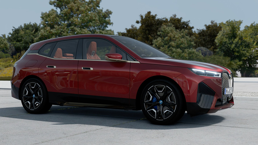 BMW iX i20 2021 elektrikli SUV Dış Tasarım BMW iX i20 2021 elektrikli SUV BMW Dış Tasarım Metalik Kırmızı/Aventurin