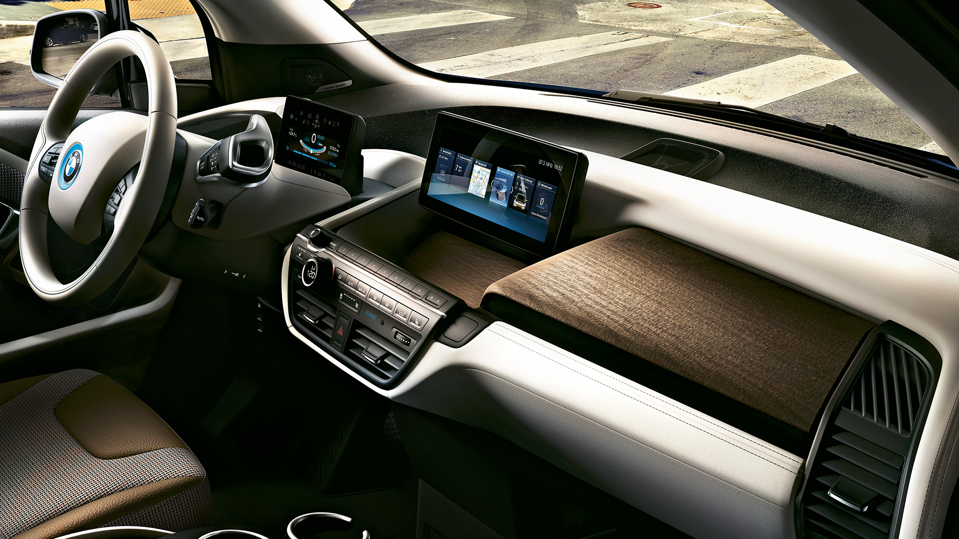 BMW i3, iç tasarım BMW i3 I01, iç tasarım Kontrol Ekranı
