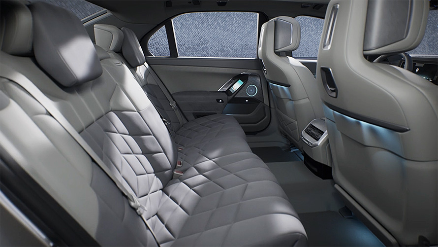 BMW i7 Sedan G70, Özel Lounge videosu BMW i7 Sedan G70, Arka koltuk Özel Lounge videosu