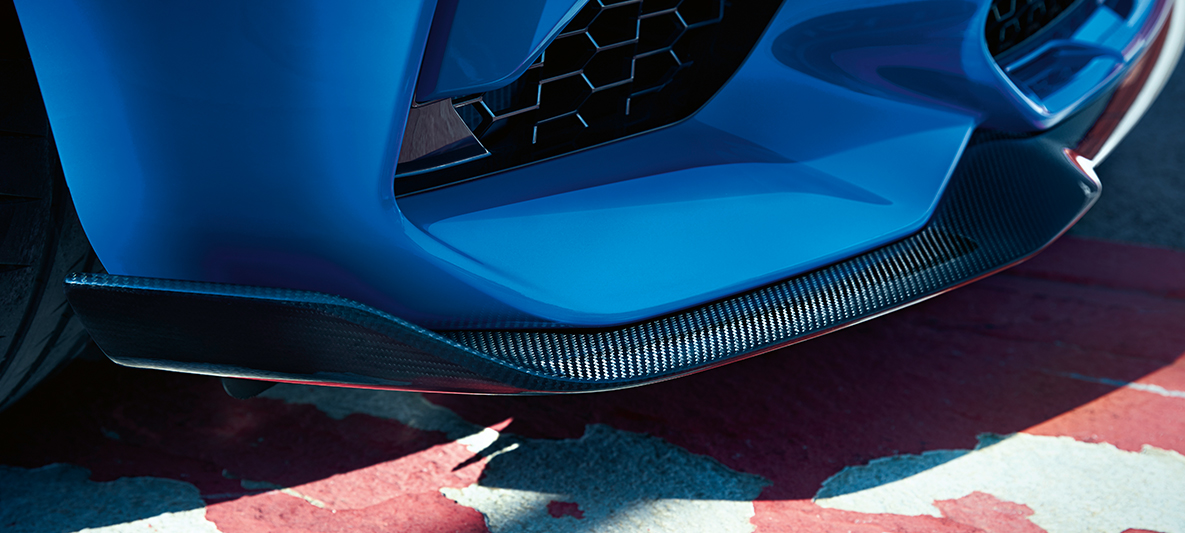Ön tampon altı rüzgarlık BMW M2 CS Ön tampon altı rüzgarlık BMW M2 CS F87 Metalik Mavi/Misano detaylı görünüm