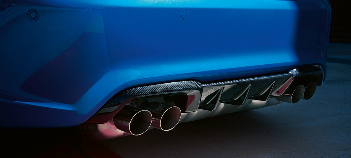 Arka difüzör BMW M2 CS Arka difüzör BMW M2 CS F87 Metalik Mavi/Misano detaylı görünüm