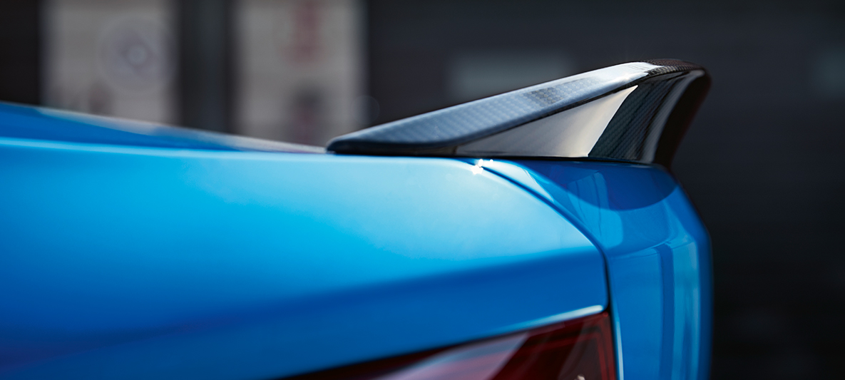 Arka spoyler BMW M2 CS Arka spoyler BMW M2 CS F87 Metalik Mavi/Misano detaylı görünüm