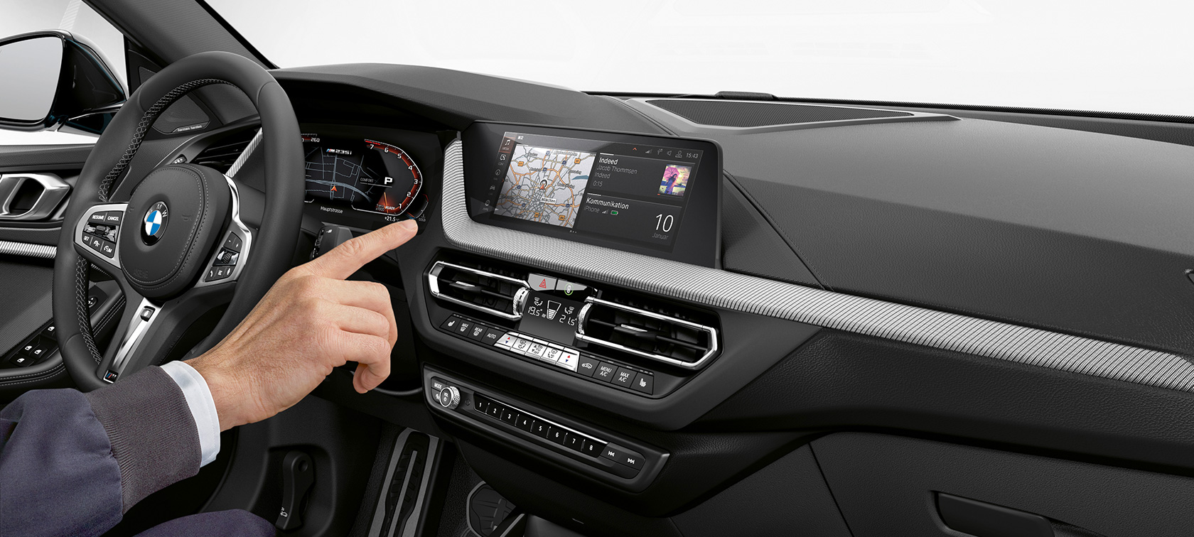 BMW ConnectedDrive ve BMW Kişisel Yardımcı Pilot özellikli BMW M235i xDrive Gran Coupé BMW ConnectedDrive ve BMW Kişisel Yardımcı Pilot özellikli BMW M235i xDrive Gran Coupé F44 iç tasarım