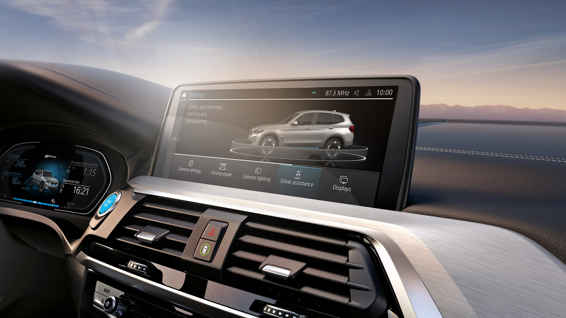 Sürüş asistan sistemleri BMW iX3 G08 Kontrol Ekranı kokpit Sürüş asistan sistemleri BMW iX3 G08 Kontrol Ekranı kokpit