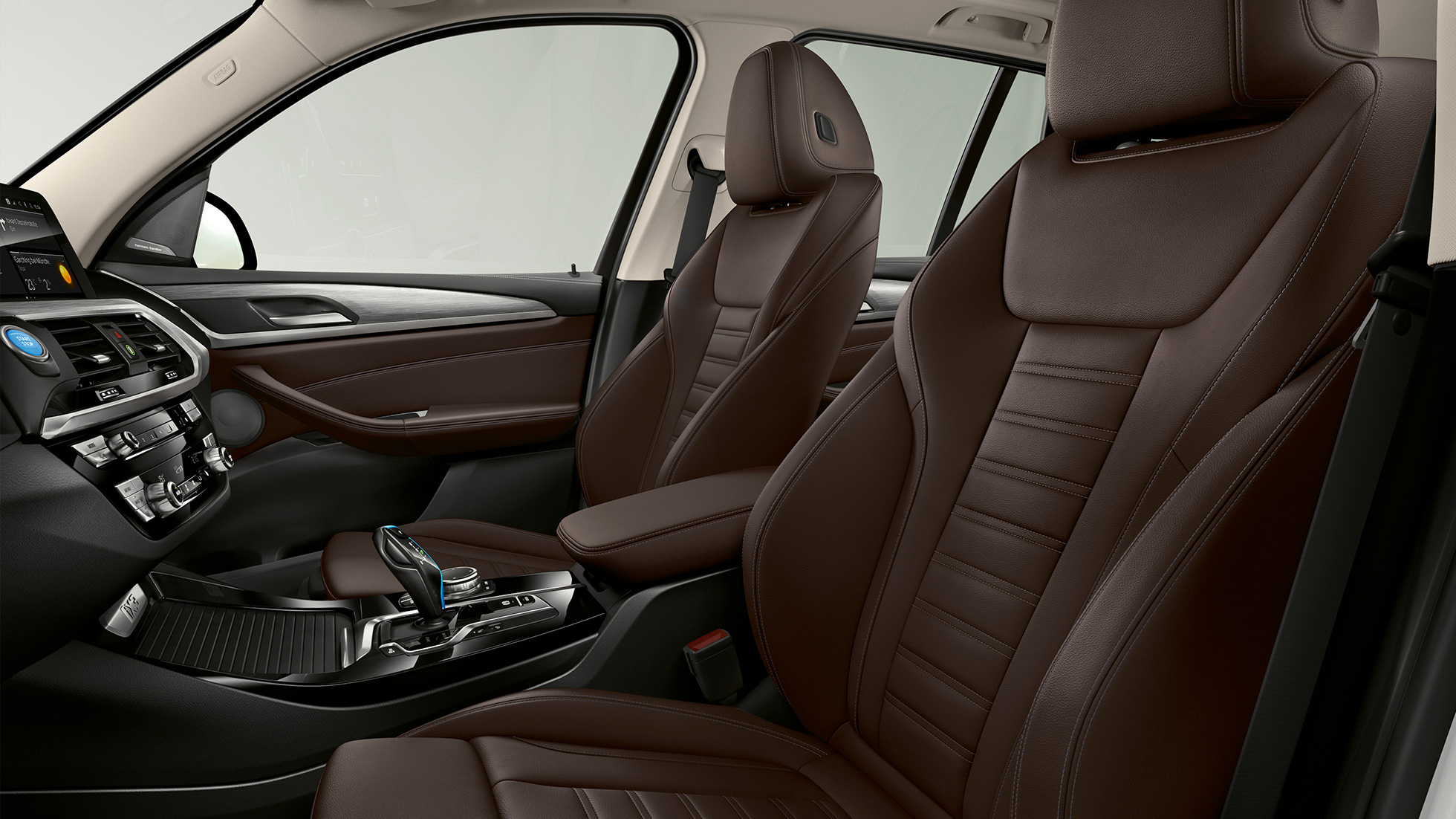BMW iX3 G08 “Impressive” “Vernasca” Siyah deri spor koltuklar BMW iX3 G08 “Impressive” “Vernasca” Siyah deri spor ön koltuklar iç tasarım