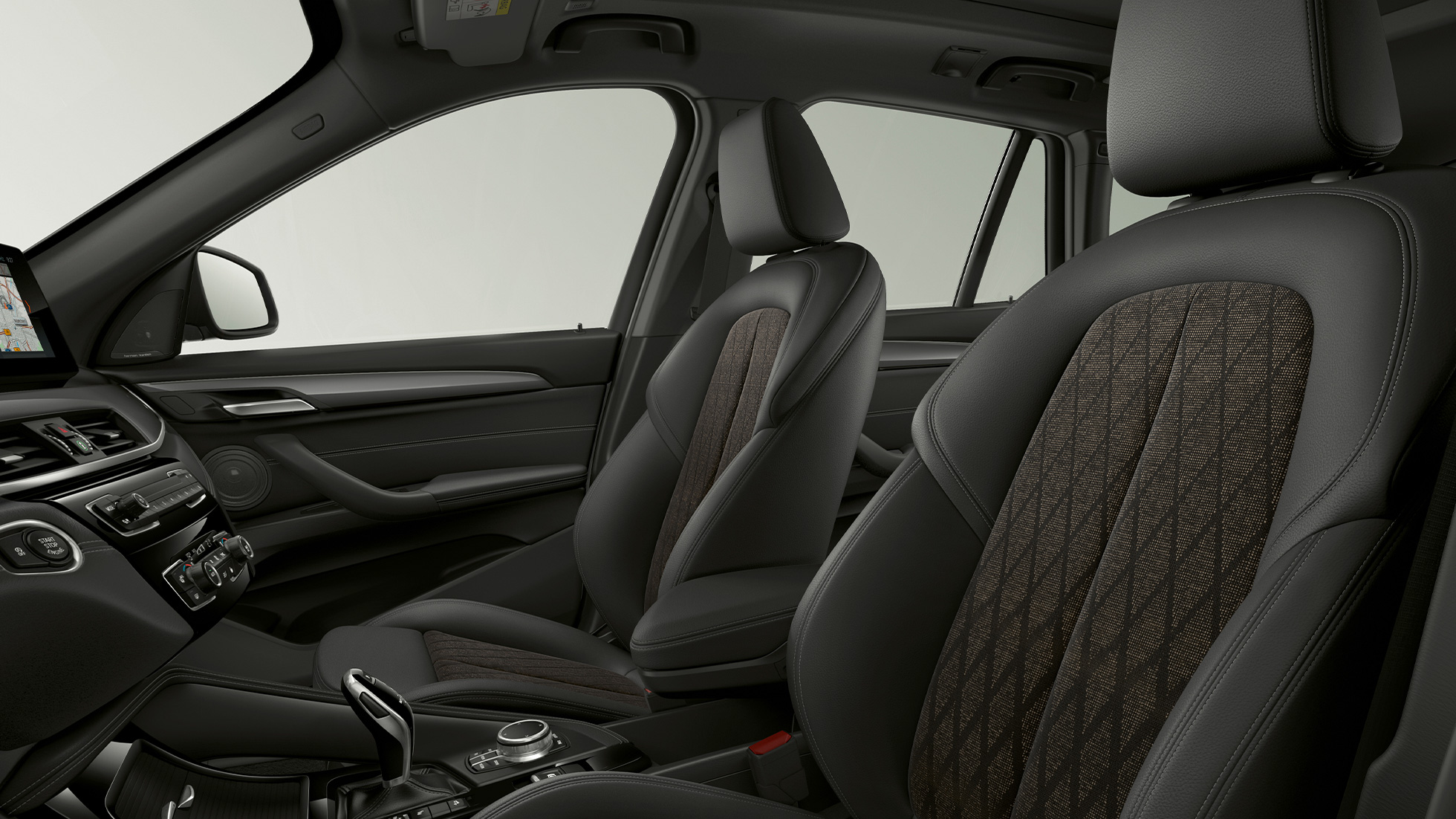 Yeni BMW X1, xLine Modeli, döşemeler Yeni BMW X1, xLine Modeli, döşeme odaklı iç tasarım görünümü