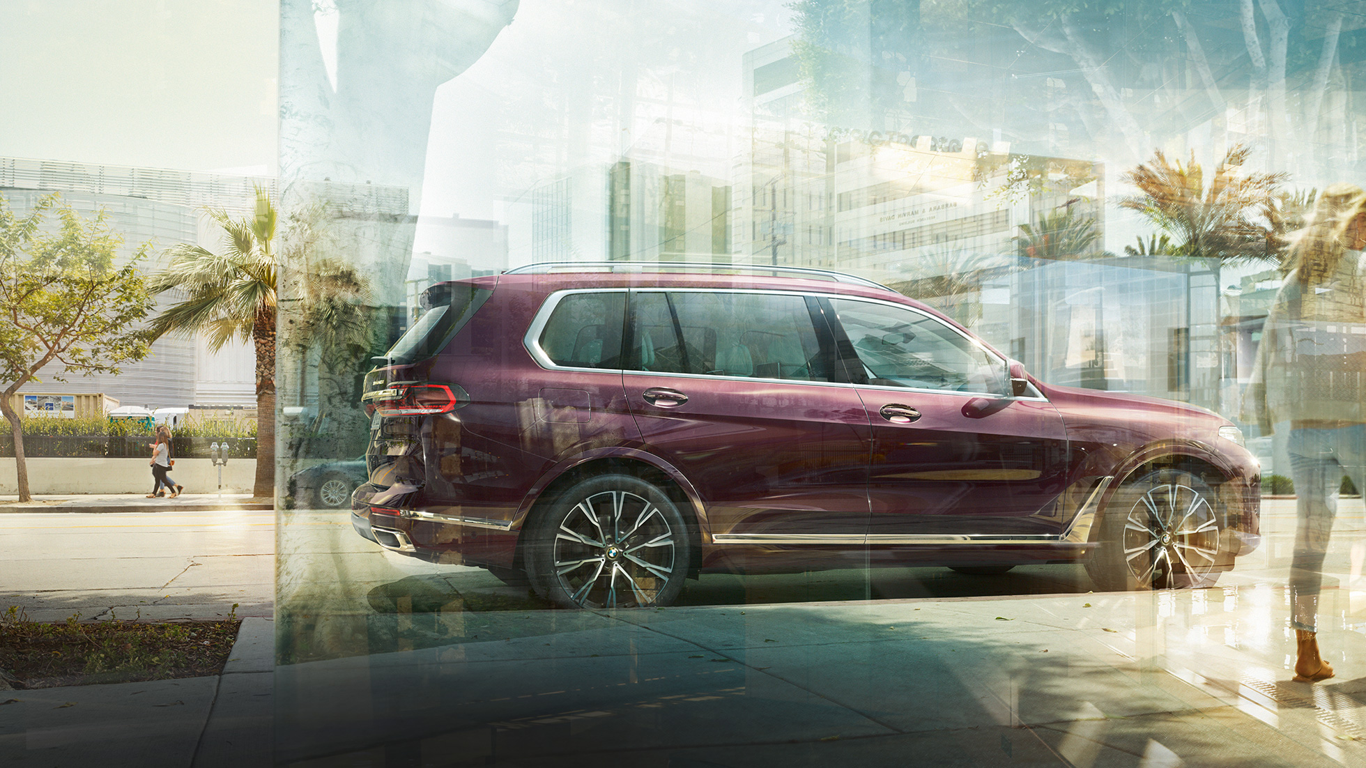 Yeni BMW Individual X7 xDrive40i, yandan görünüm Standing BMW X7 in Ametrin metallic in side view