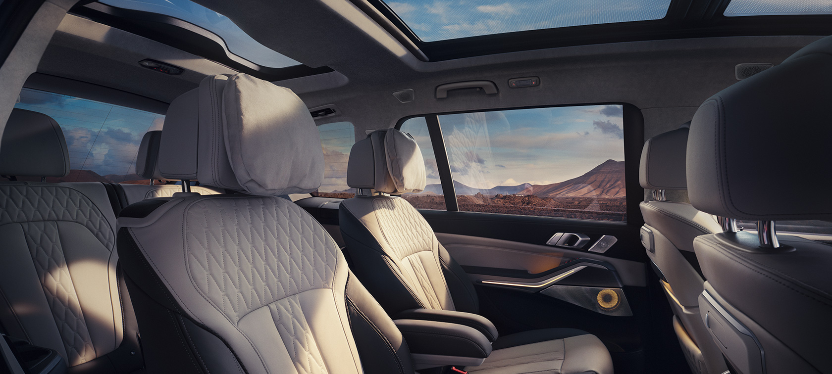 Kokpitin sürücü tarafından dışarıdan görünümü, BMW X7 G07 LCI Kokpitin sürücü tarafından dışarıdan görünümü, BMW X7 G07 LCI