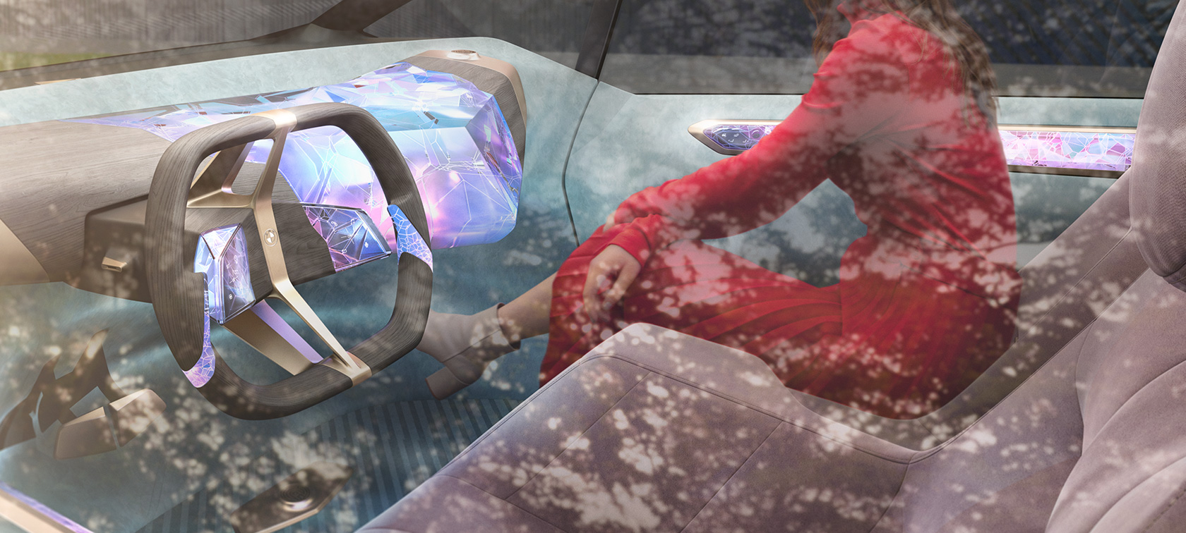 BMW i Vision Circular, iç tasarım BMW i Vision Circular, vizyon otomobil, iç tasarım