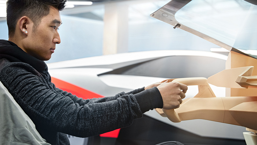 BMW Vision M NEXT, iç tasarım BMW Vision M NEXT, geliştirme, iç tasarım, tasarım, Boost Pod