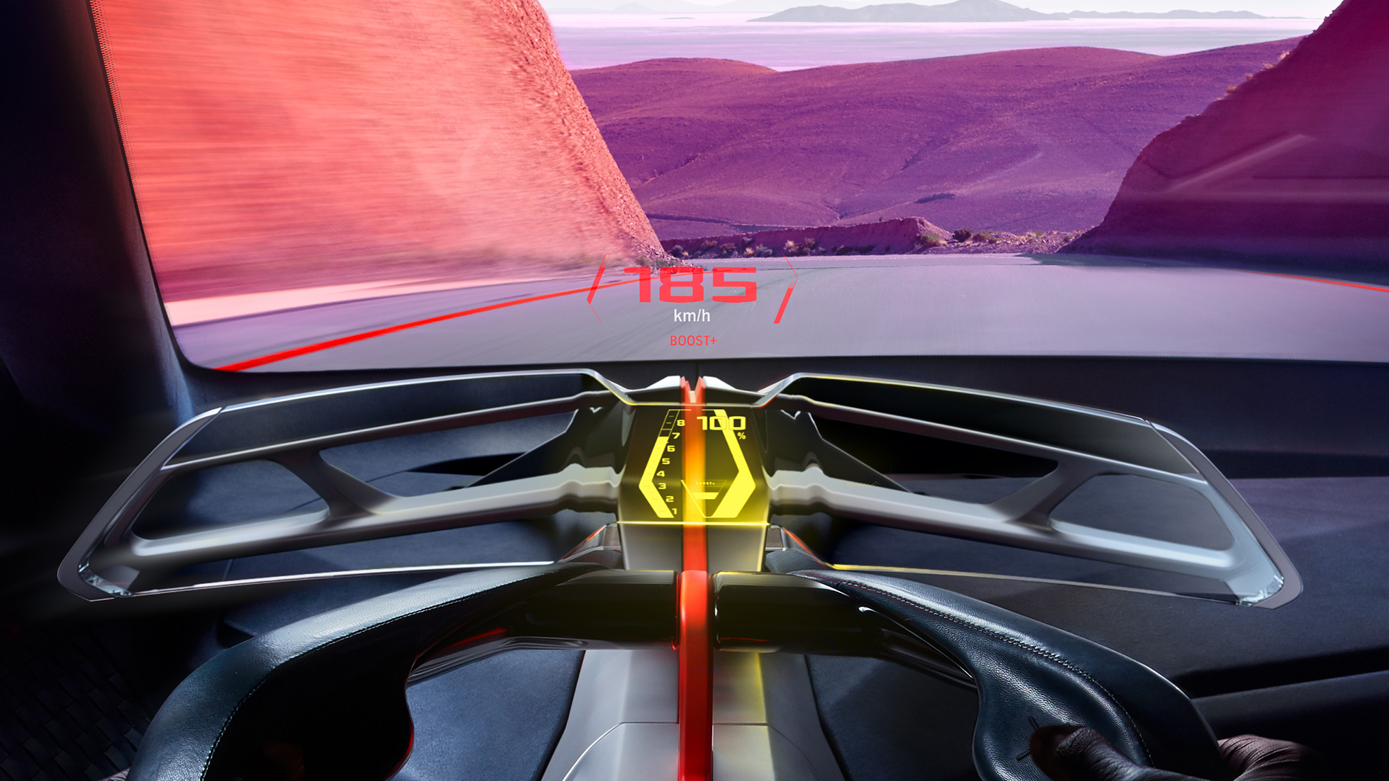 BMW Vision M NEXT, iç tasarım BMW Vision M NEXT, İç Tasarım, Boost Pod, Tam AR Head-up Display.