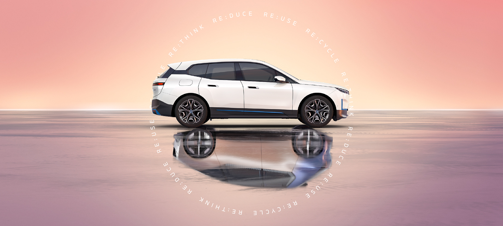BMW i Vision Circular BMW Sürdürülebilirlik BMW Sürdürülebilirlik BMW i Vision Circular hareketsiz halde yandan görünüm