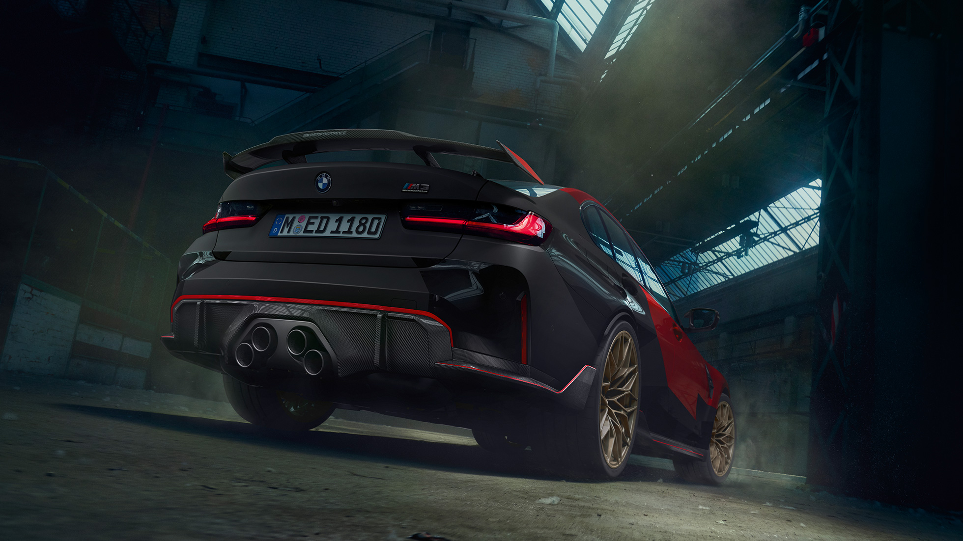 BMW M3 G80 arkadan görünüm BMW M Performance Parçaları BMW M3 G80 arkadan görünüm