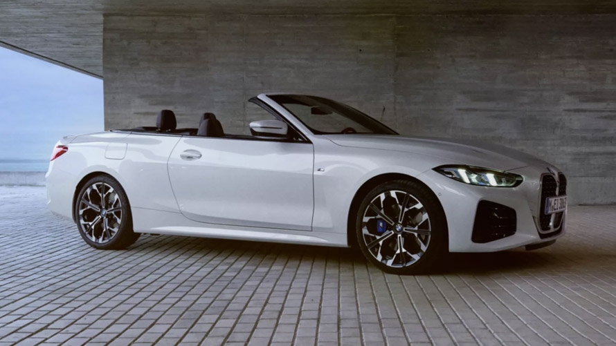 BMW 4 Serisi Cabrio G23 model ve yandan görünüm BMW 4 Serisi Cabrio G23 model ve yandan görünüm