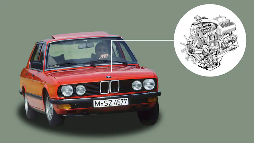 BMW 524td’nin (E28) 6 silindirli dizel motoru (1983) BMW 524td’nin (E28) 6 silindirli dizel motoru (1983)